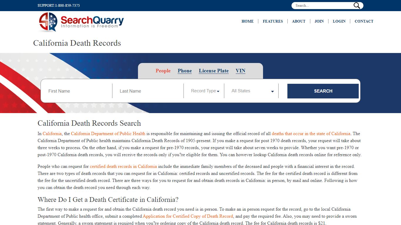 California Death Records | Enter a Name to View Death ...